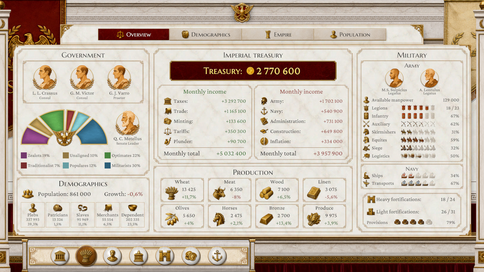 Ancient Rome UI Primary Screenshot